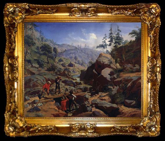 framed  Charles Christian Nahl and august wenderoth Miners in the Sierras, ta009-2